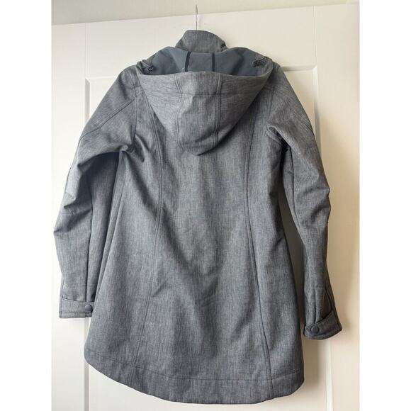 TITLE NINE T9 US M Gray Zip Softshell Rain Jacket Coat Trench Hooded coat - Picture 11 of 13
